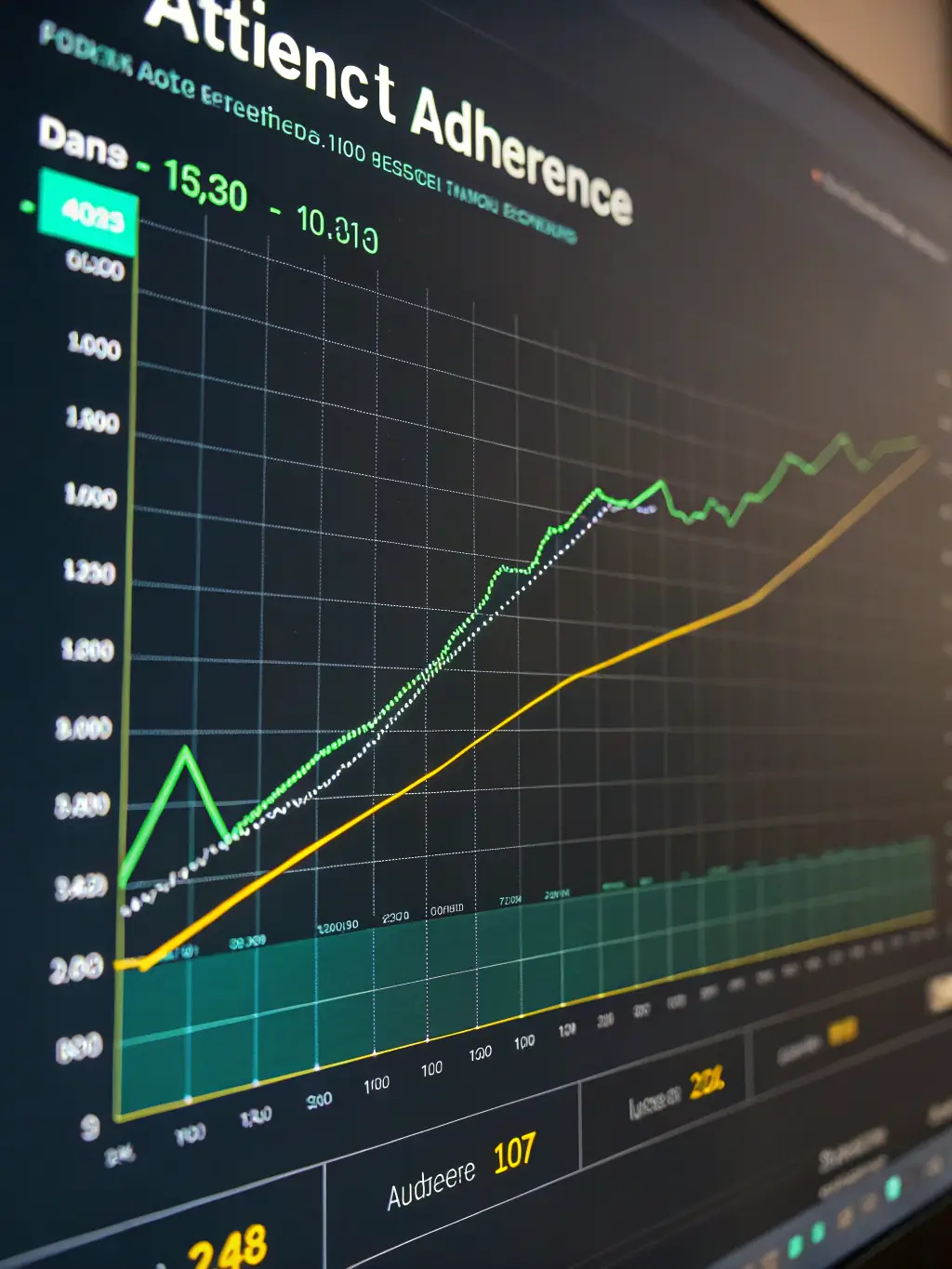 A graph showing a patient's progress over time, highlighting measurable improvements in functional abilities and the effectiveness of TheraSync Neuro's approach.