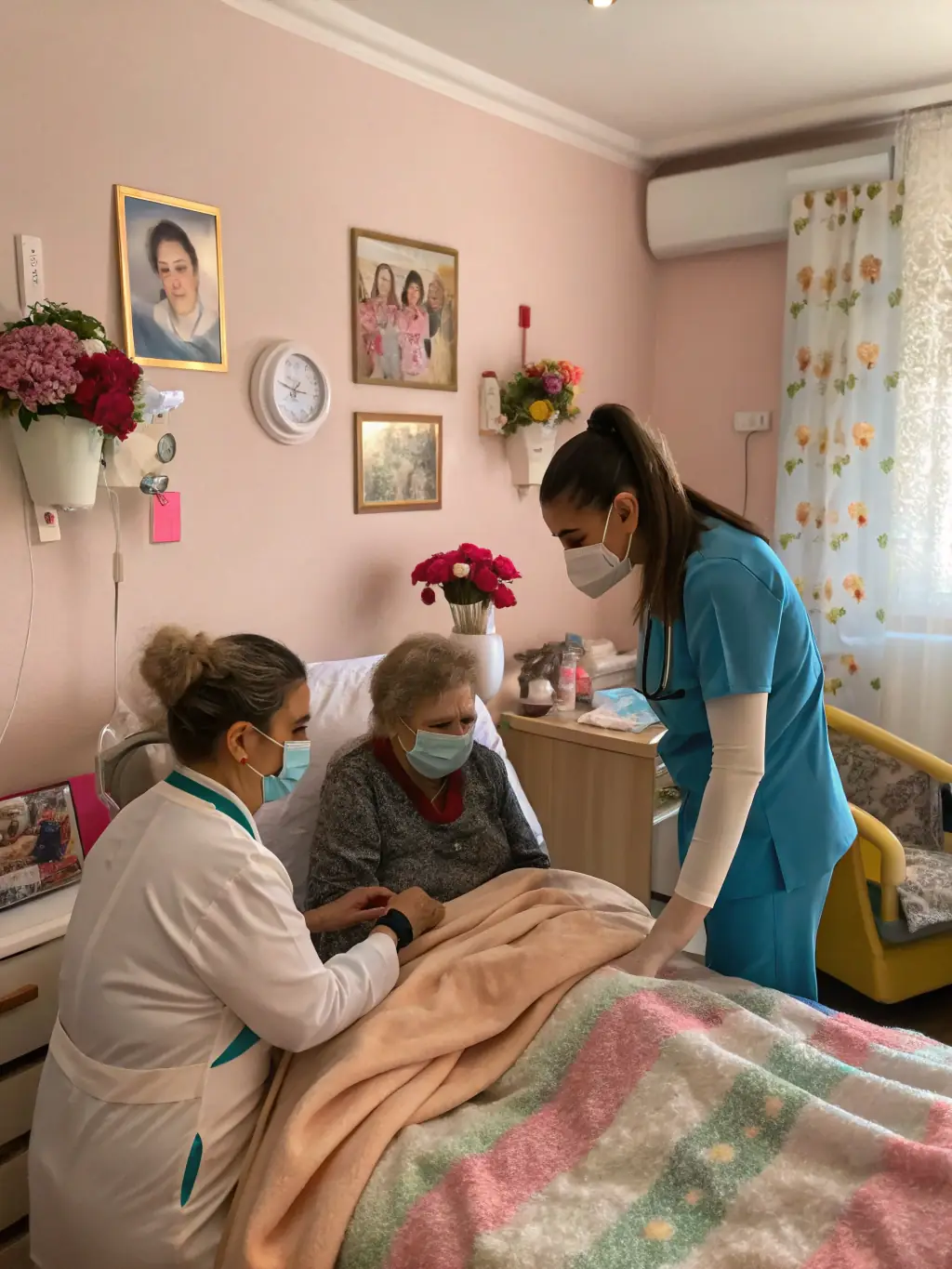 A patient performing airway clearance techniques with guidance from a therapist, focusing on effective methods to remove mucus and improve lung function.